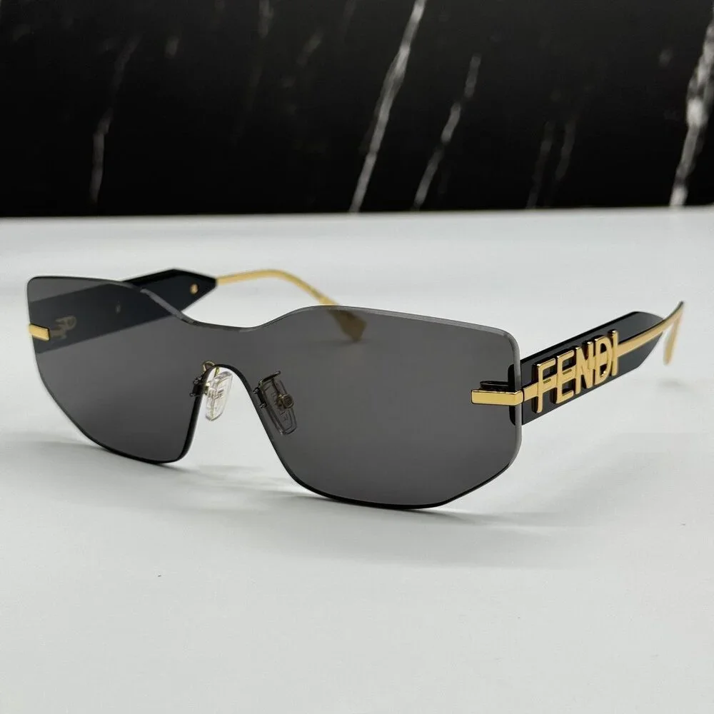 NEW FENDI GOLD GREY UNISEX SUNGLASSES FENDI FE40066U 30A